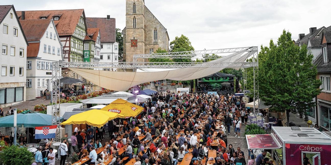 Der Marktplatz ist einer der zentralen Punkte auf dem Böblinger Stadtfest.
