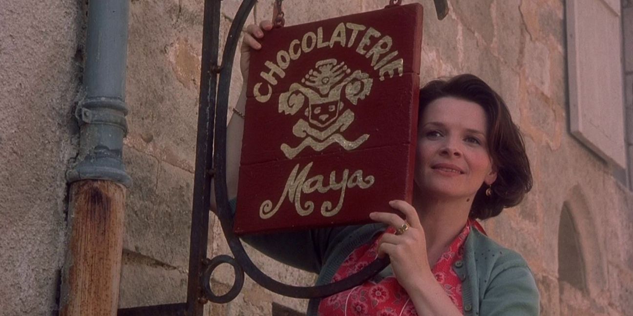 Juliette Binoche hat ein Ladengeschäft eröffnet, und die ersten Kunden lassen nicht lange auf sich waten:. „Chocolat ... Ein kleiner Biss genügt“.