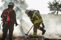 Auf einem Maichinger Acker übte die Sindelfinger Feuerwehr die Bekämpfung von Vegetationsbränden.