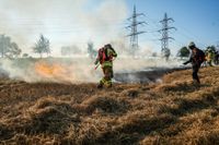 Auf einem Maichinger Acker übte die Sindelfinger Feuerwehr die Bekämpfung von Vegetationsbränden.