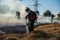 Auf einem Maichinger Acker übte die Sindelfinger Feuerwehr die Bekämpfung von Vegetationsbränden.