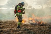 Auf einem Maichinger Acker übte die Sindelfinger Feuerwehr die Bekämpfung von Vegetationsbränden.