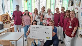 Ikea Sindelfingen spendet dieses Jahr an die Olgäle-Stiftung 3534 Euro.