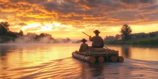 Auf einem Floß auf dem Mississippi lässt es sich problemlos von der großen Freiheit träumen.
