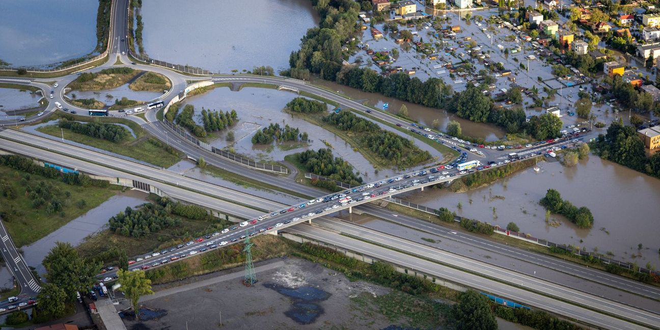 In Tschechien hatte das Hochwasser ganze Landstriche überflutet.