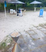 Der Raucherbereich am Nord-Kiosk.