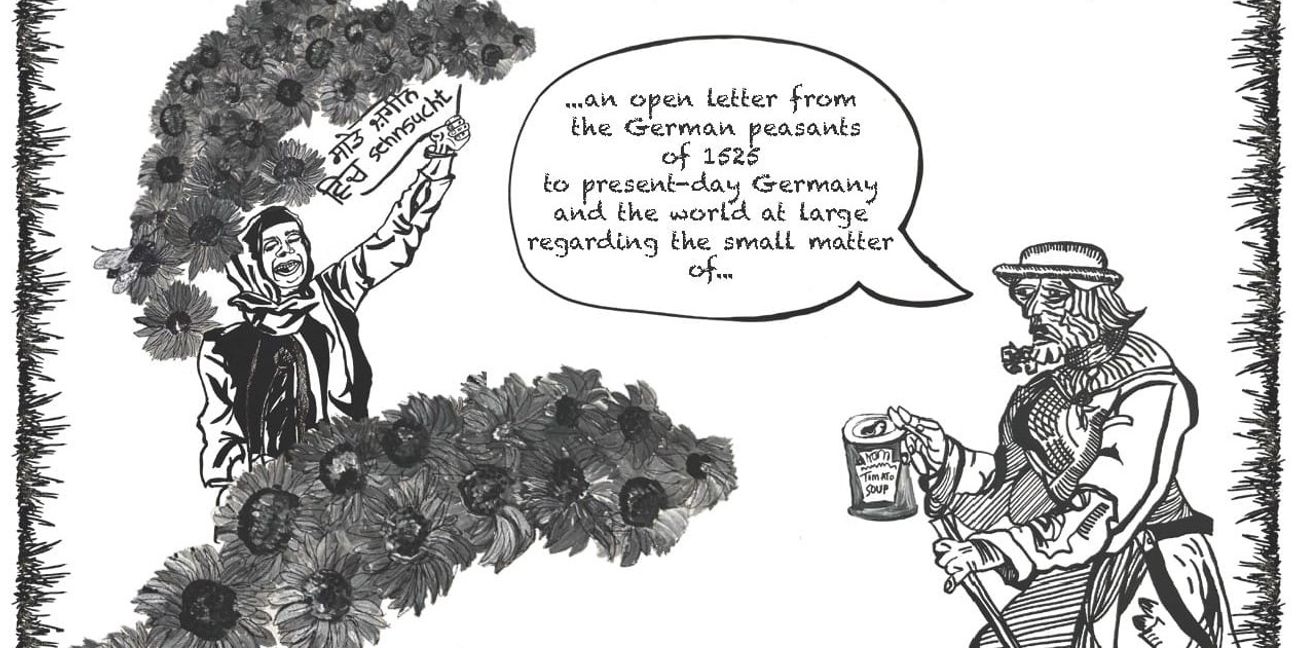 Die indische Künstlerin Deepika Arwind hat sich in ihren Arbeiten im Graphic-Novel-Stil mit dem  Protest der Bauern im Jahr 1525 beschäftigt. Die Sonderausstellung  "An Open Letter" zeigt das Deutsche Bauernkriegsmuseum in der Zehntscheuer, die Eröffnung ist am Sonntag, 22. September um 18 Uhr. Zu sehen bis zum 17. November: Mittwoch bis Freitag von 15 bis 18 Uhr, Samstag von 13 bis 18 Uhr, Sonn- und Feiertag von 11 bis 17 Uhr.