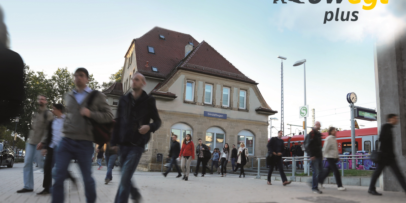 Wer am Sindelfinger Bahnhof mit öffentlichen Verkehrsmitteln ankommt, kann sich am Marktplatz ein Geschnek abholen. Bild: z