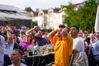 Bilder aus dem Brauhaus - Deutschland gegen Spanien.