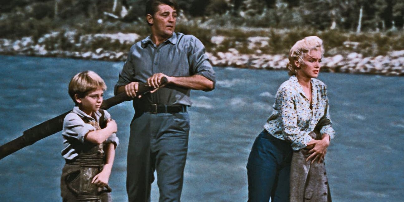 Im Leben gibt es manchmal Wendepunkte. Der „Fluss ohne Wiederkehr“ ist so einer, zumindest für Robert Mitchum und Marilyn Monroe.   Bild: z