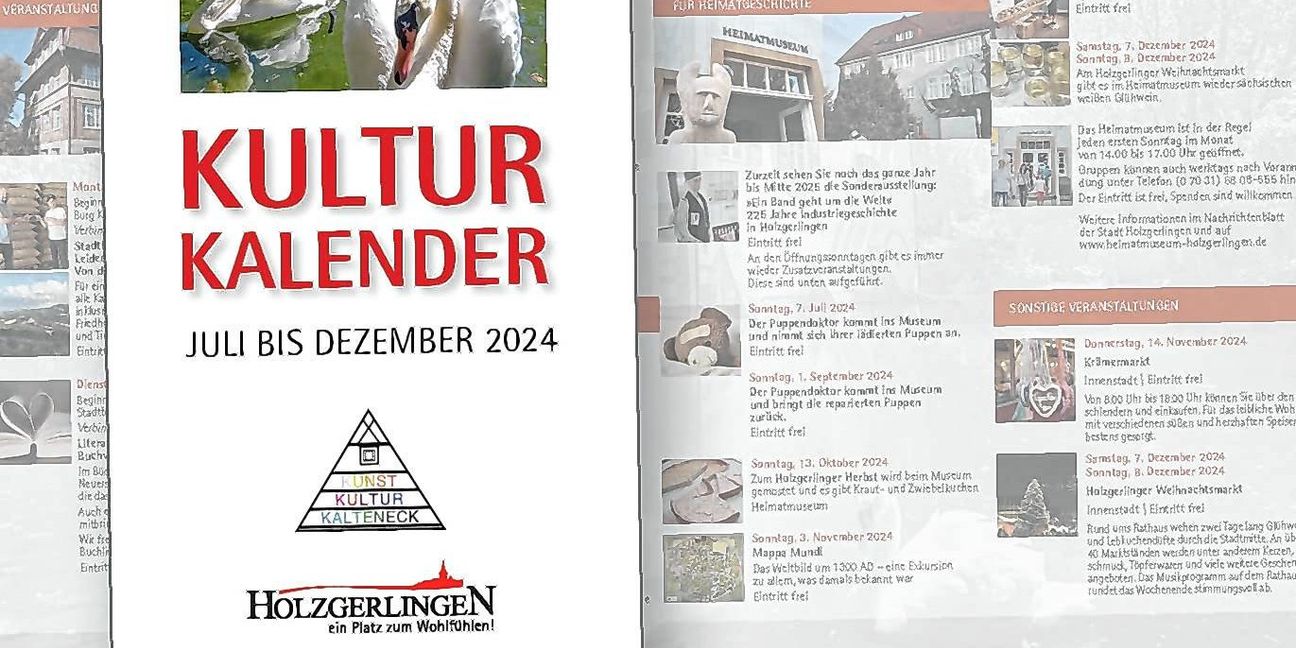 So sieht er aus, der neue Holzgerlinger Kulturkalender. Bild: z