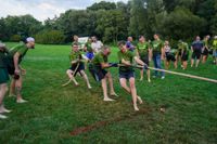 Tauziehen im Sommerhofenpark bei der Stadtwerke Teamchallenge