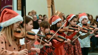 Musikschüler beim Weihnachtskonzert (in Lahr)