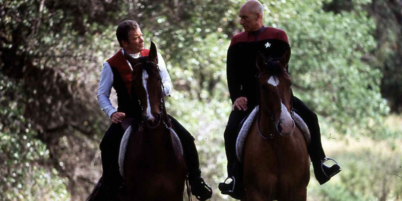 William Shatner und Patrick Stewart in „Treffen der Generationen“.