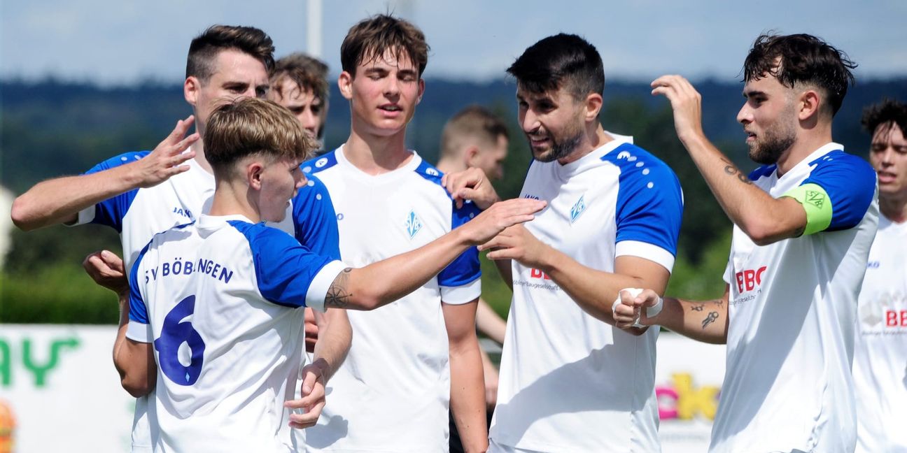 Böblinger Jubel über den deutlichen 6:2-Derbysieg gegen den SV Rohrau.