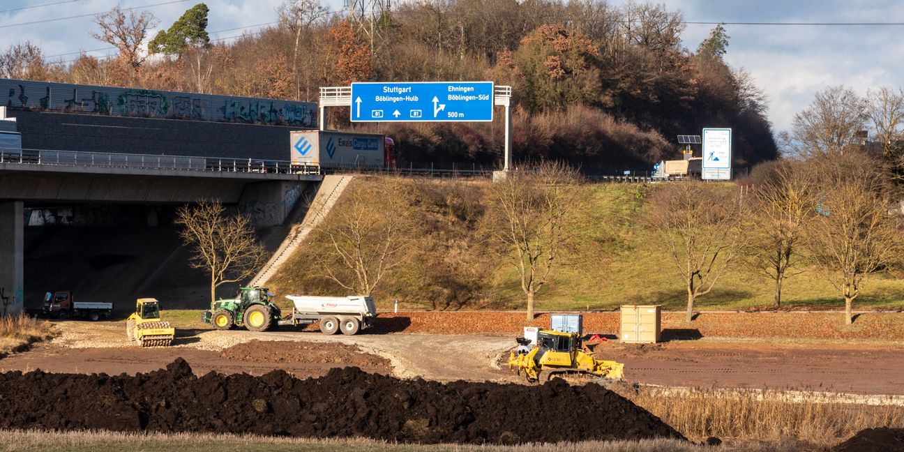 Auf diesem Foto vom Dezember sieht man gut, wie die Arbeiten im Maurener Tal voranschreiten.  Bild: Nüßle