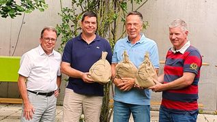 Ortsvorsteher Wolfgang Stierle, Matthias Döring, Klaus Sporer und Ulrich Martens.