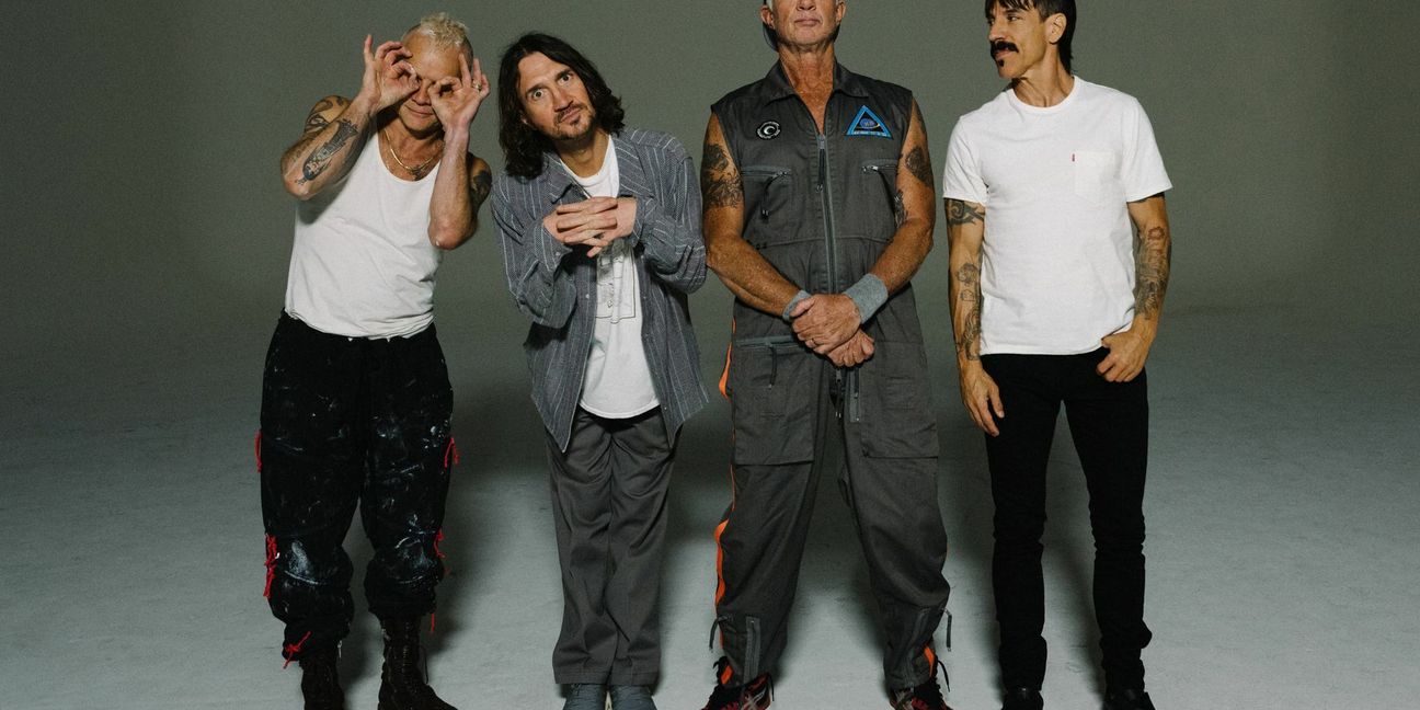 Die Red Hot Chili Peppers (v. li.):  Flea (Bass), John Frusciante (Gitarre), Chad Smith (Schlagzeug) und  Anthony Kiedis (Gesang)