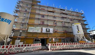 Der Rohbau für das neue Wohnkolleg ist fertig.