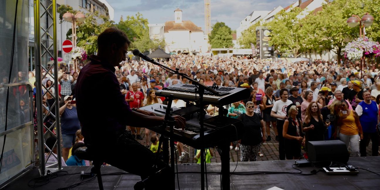 Der Blick von der Bühne bei Sindelfingen rockt.