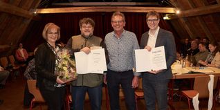 Ortsvorsteherin Heidrun Widmayer, Armin Kienle, Joachim Mager und OB Markus Kleemann (von links).