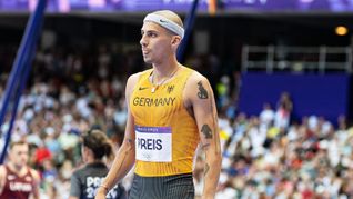 Constantin Preis nach seinem fünften Platz im Hoffungslauf und dem  Aus bei den Olympischen Spielen. Mit Trainer Sebastian Marcard sucht er nun nach Gründen für sein sportliches Tief. Bild: Eibner