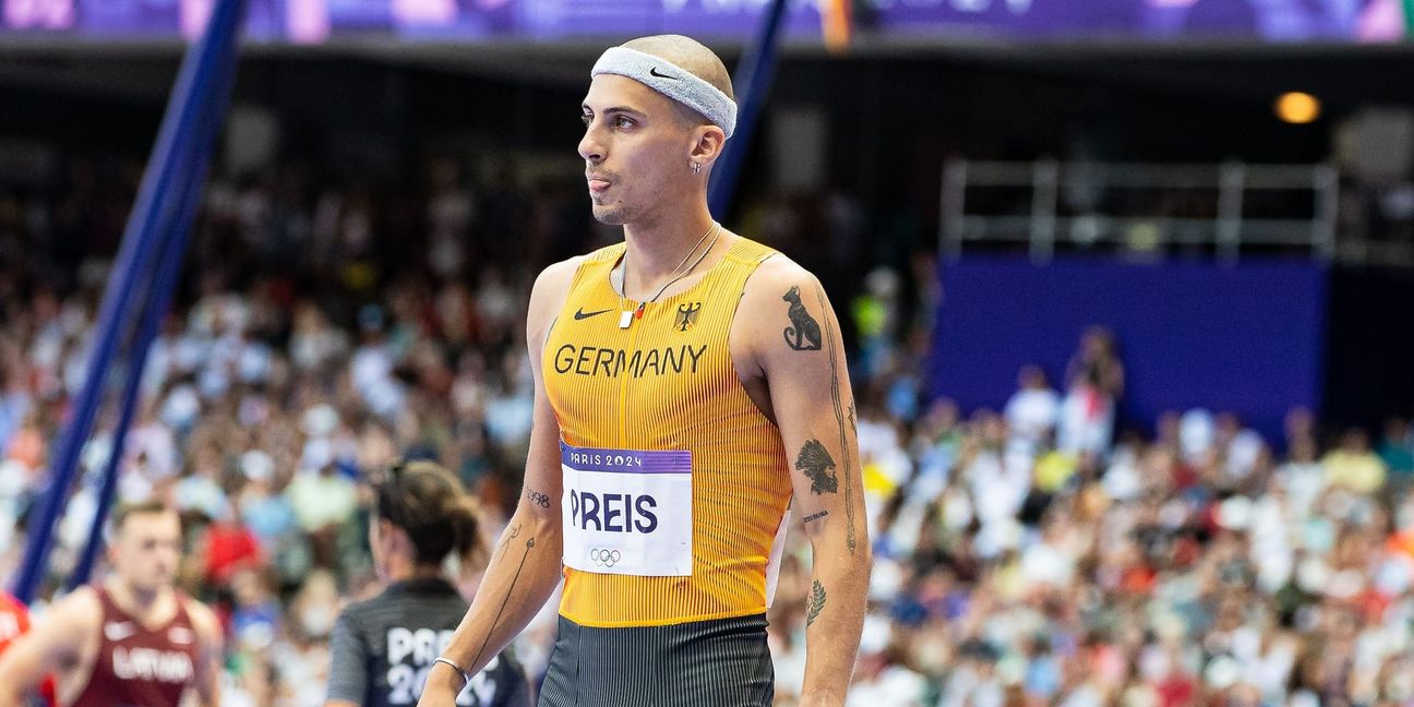 Constantin Preis nach seinem fünften Platz im Hoffungslauf und dem  Aus bei den Olympischen Spielen. Mit Trainer Sebastian Marcard sucht er nun nach Gründen für sein sportliches Tief. Bild: Eibner