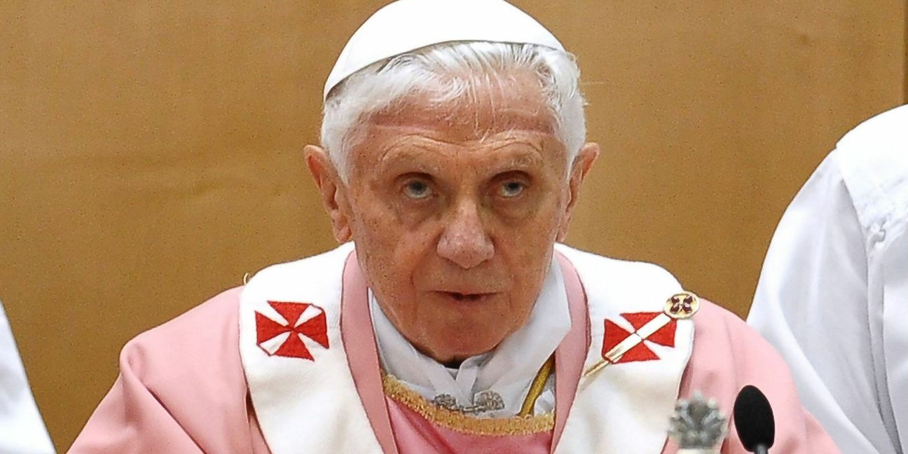 Der damalige Papst Benedikt XVI. 2011 bei einer Messe in Rom