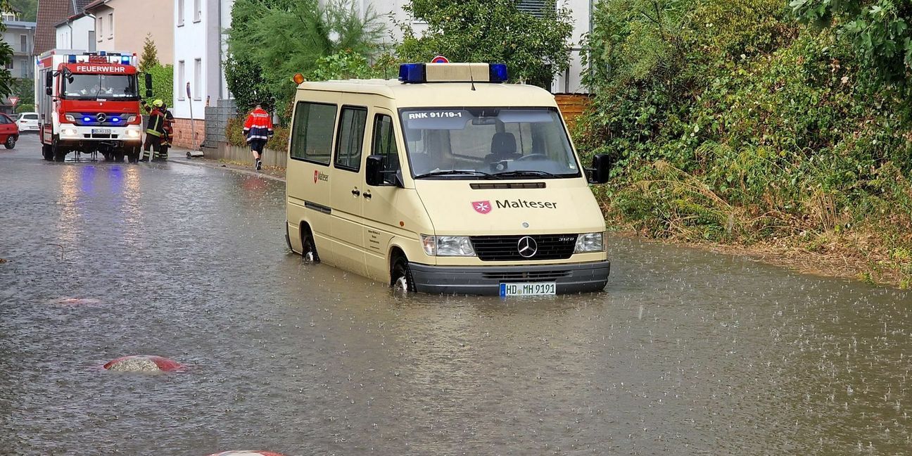 Erst Ende August wurden Teile Baden-Württembergs, wie hier Wiesloch, von Unwettern heimgesucht. Foto: dpa/Marvin Riess